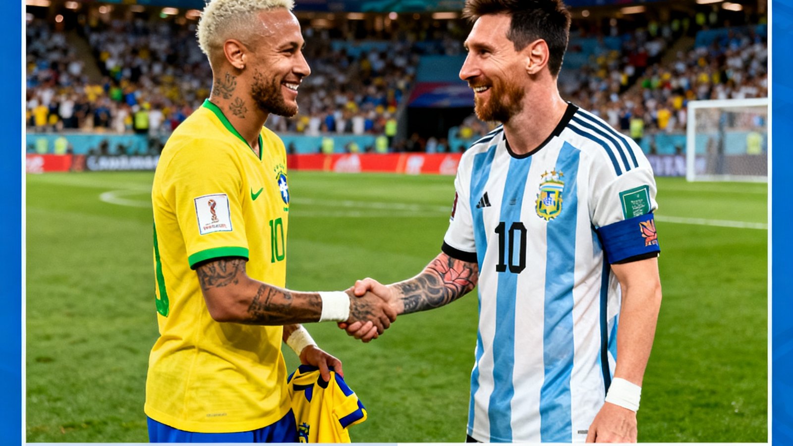 巴西对阵阿根廷赛后战报，内马尔与梅西交换球衣，全场比分3-0